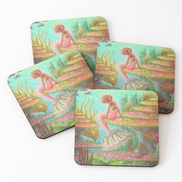 Item preview, Coral Reef Mermaid Illustration designed and sold by ABHolliART.