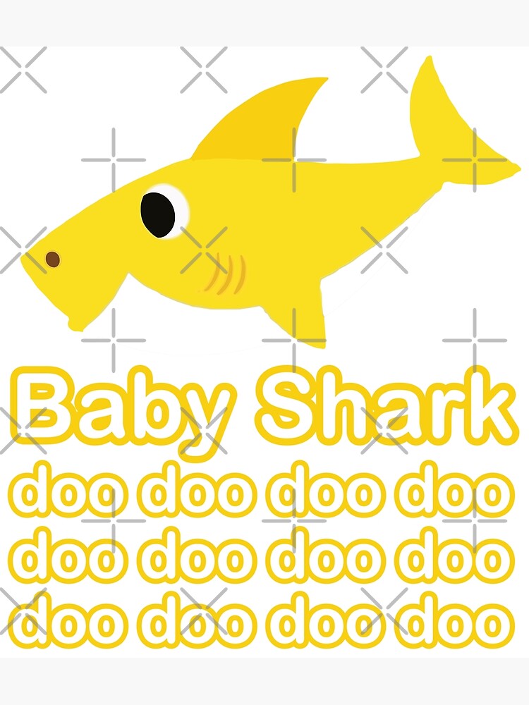 Baby Shark Doo Doo Doo Yellow Greeting Card By Elhefe Redbubble