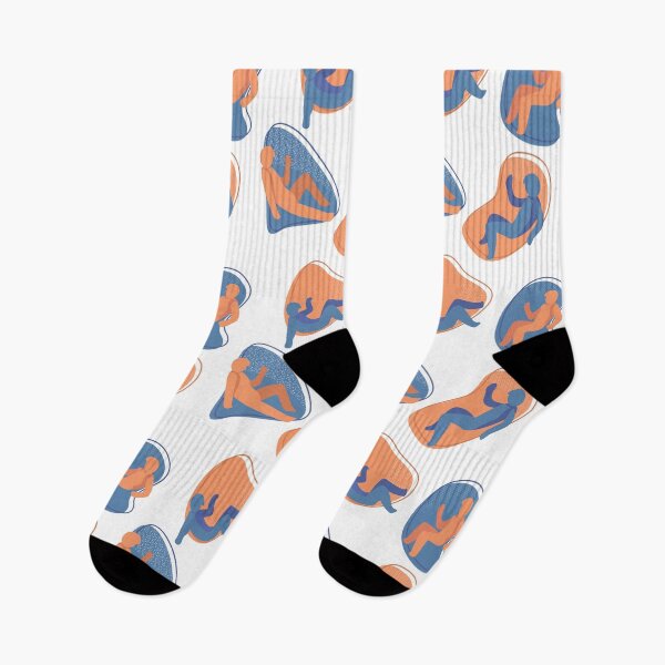 Item preview, Abstract Contrasting Orange and Blue Pattern  designed and sold by EliGold.