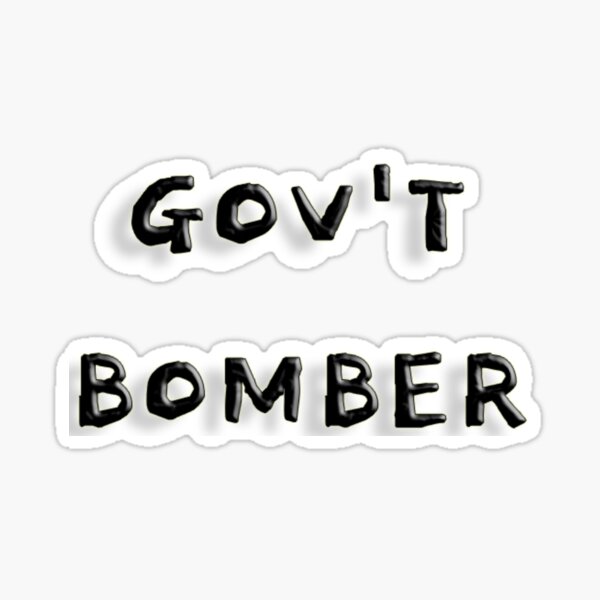 US Government Bomber Sticker