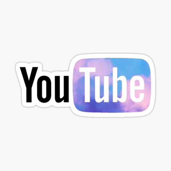 Youtube Pastel Logo Stickers Redbubble - roblox logo aesthetic bleu