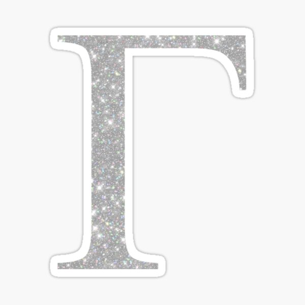 "Gamma Silver Glitter Greek Letter" Sticker for Sale by isabellamwilson