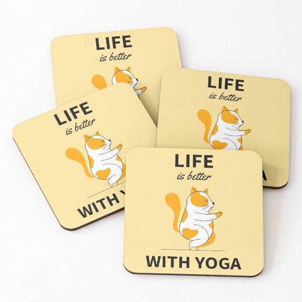Item preview, Life is better with yoga fat cat chair pose designed and sold by javes93.