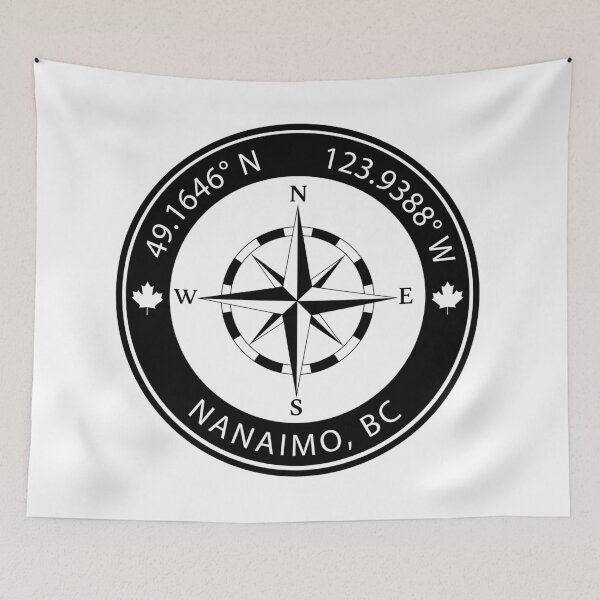 Item preview, Nanaimo, British Columbia Geographical Coordinates designed and sold by TeeOhGraphics.