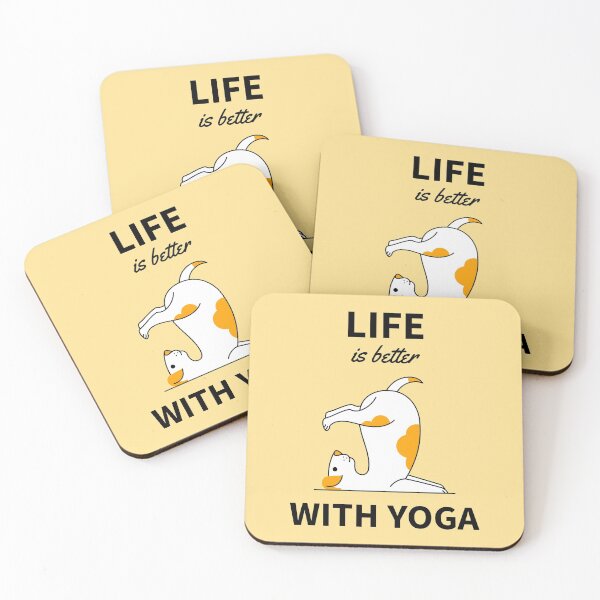 Item preview, Life is better with yoga dog inverted pose designed and sold by javes93.
