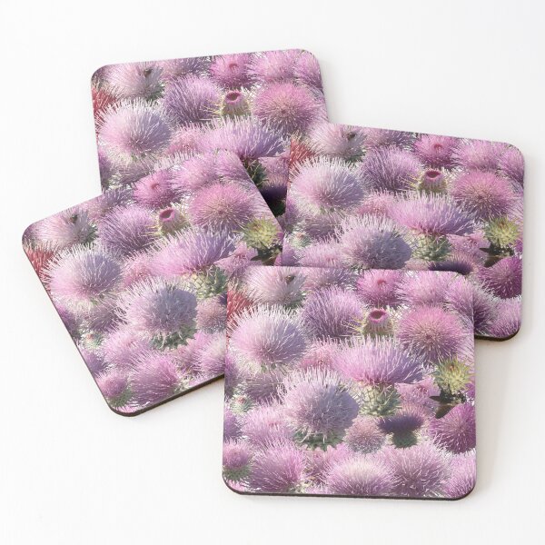 Item preview, Collage Pattern of Thistle Blossoms  designed and sold by hendrickssdh.