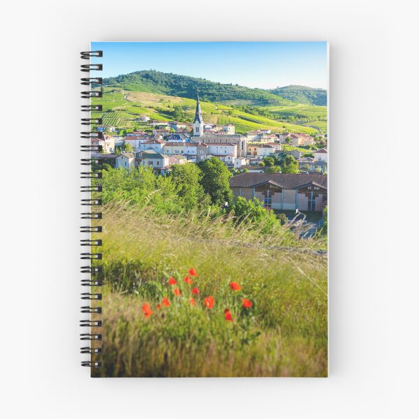 Item preview, Le Perreon village of Beaujolais and poppy flowers designed and sold by Gaël FONTAINE.