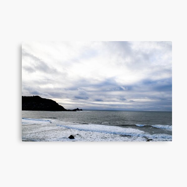 Pacific Coast Seascape With Incoming Clouds Metal Print