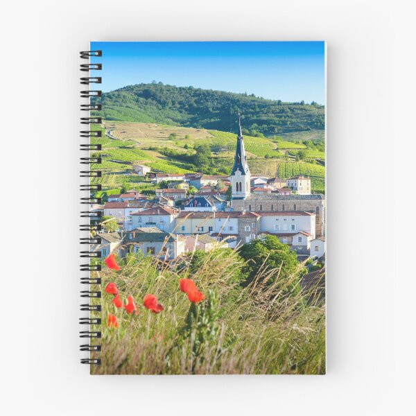 Item preview, Le Perreon village of Beaujolais and poppy flowers designed and sold by Gaël FONTAINE.