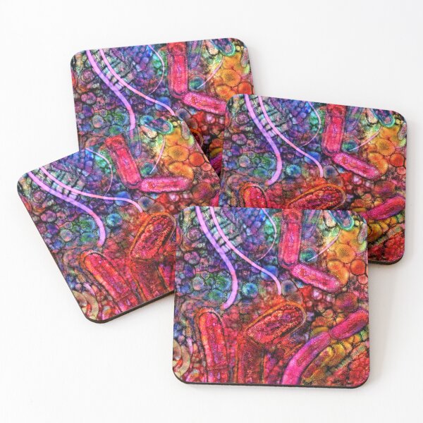 Item preview, Gut Microbiome Electric Probiotic Watercolour designed and sold by Russell Kightley.