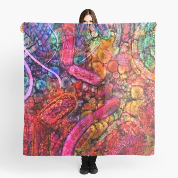 Gut Microbiome Electric Probiotic Watercolour Scarf