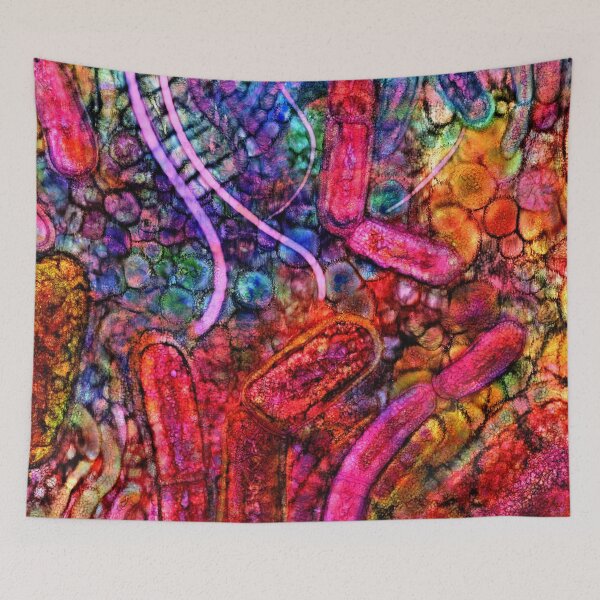 Item preview, Gut Microbiome Electric Probiotic Watercolour designed and sold by Russell Kightley.