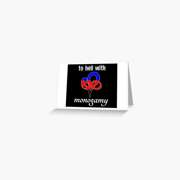Non-Monogamy Polyamory Infinity Heart Polygamy Greeting Card