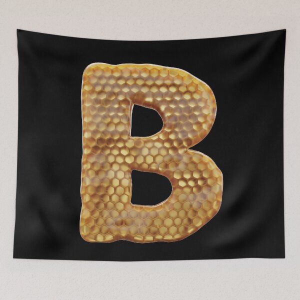 Item preview, B Letter 3d Honey Alphabet Font designed and sold by HelloFromAja.
