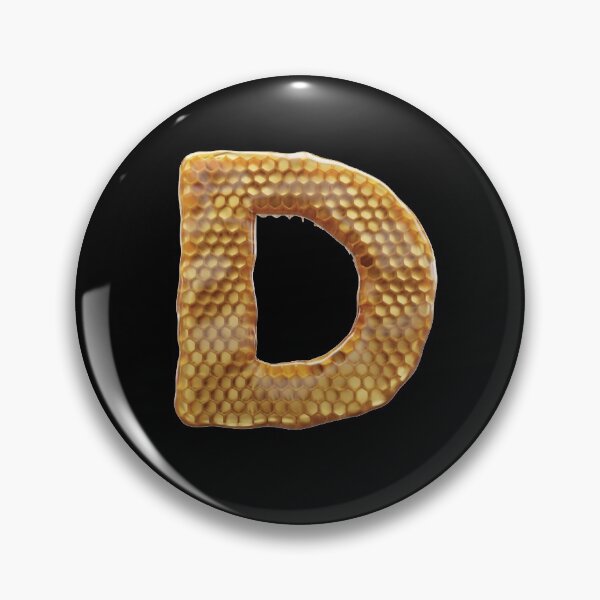 Item preview, D Letter 3d Honey Alphabet Font designed and sold by HelloFromAja.