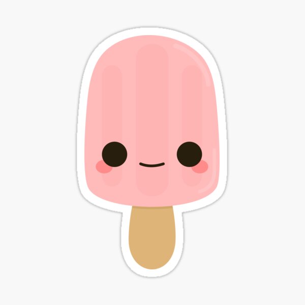 Item preview, Yummy kawaii pink ice lolly designed and sold by peppermintpopuk.