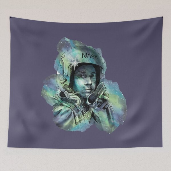 Item preview, Ellen Ochoa First Latina Woman Astronaut in Pilot Suit designed and sold by CecyLL.