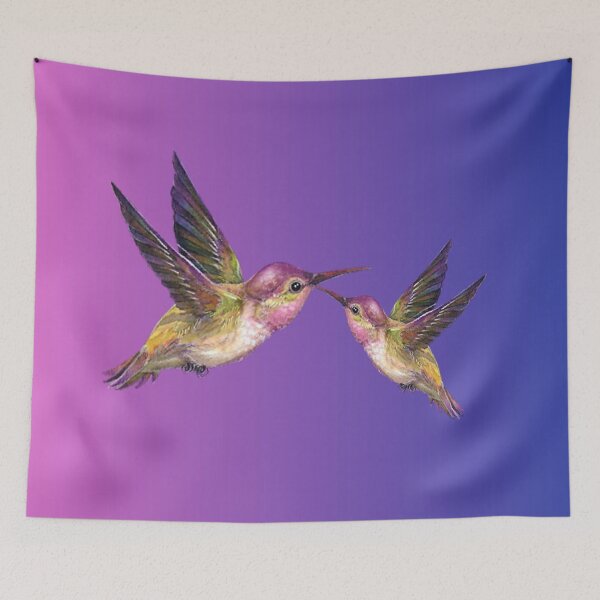 Item preview, Purple Hummingbird Duo designed and sold by Barbny.