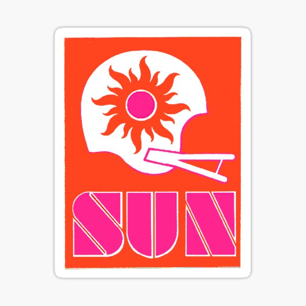 Item preview, Southern California Sun Logo Vintage Football World Football League designed and sold by Brett's Vintage Sports.