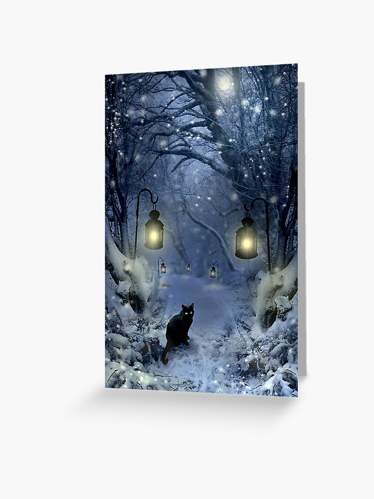 Greeting Card, Winter Twilight  designed and sold by Angie Latham