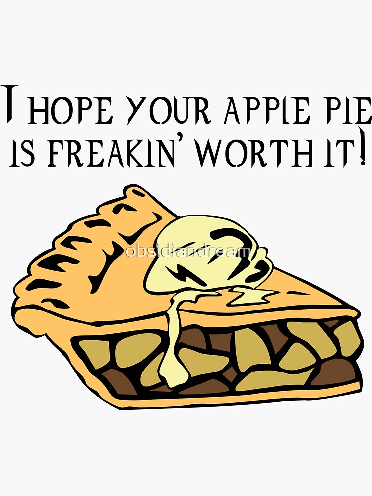 "Supernatural Apple Pie" Sticker by obsidiandream Redbubble