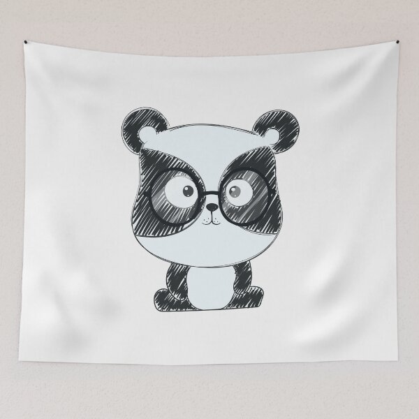Item preview, Baby Panda Bear Nerd Cool Black White Admirer Gift  designed and sold by noirty.