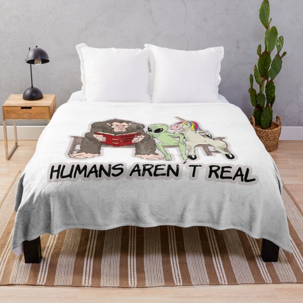 Item preview, Humans Aren'T Real Alien Sasquatch Unicorn Creatures designed and sold by noirty.