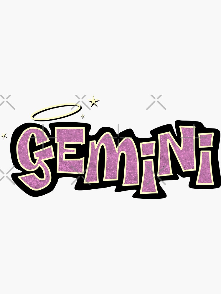 "gemini bratz style - iconic pink glitter font logo cute y2k aesthetic