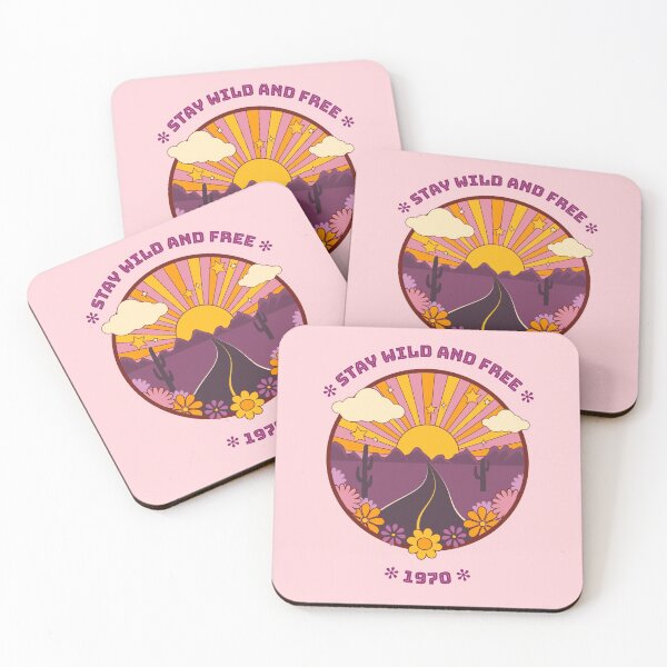 Item preview, Stay wild and free sunset road 1970 Vintage Illustration designed and sold by javes93.