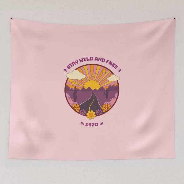 Item preview, Stay wild and free sunset road 1970 Vintage Illustration designed and sold by javes93.