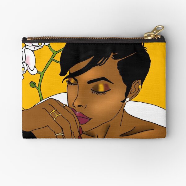 Glowin' and Grownin' with extra melanin Zipper Pouch