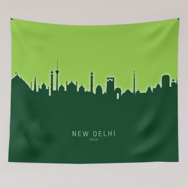 Item preview, New Delhi India Skyline designed and sold by ArtPrints.