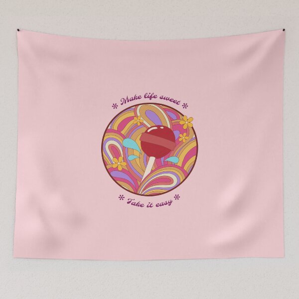 Item preview, Psychedelic lollipop 1970 Vintage Illustration Make Life Sweet designed and sold by javes93.