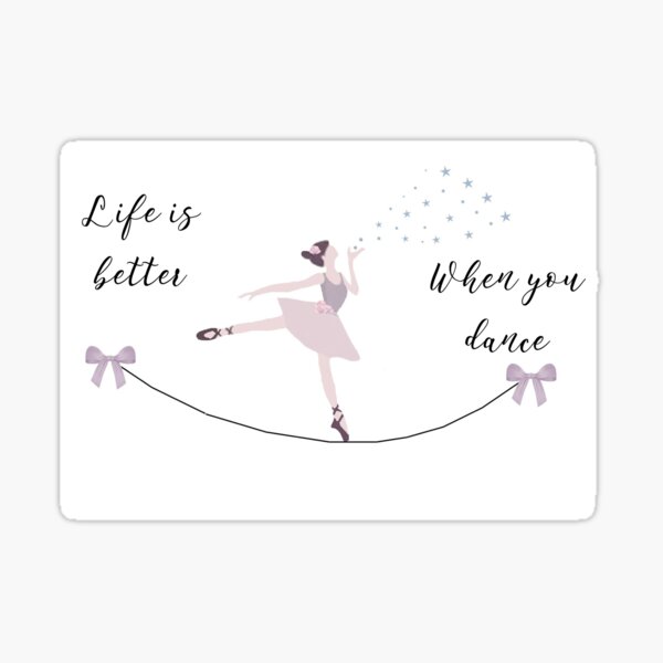Item preview, Life Is Better When You Dance Pink & Purple Ballerina Dancer designed and sold by BlossomSky.