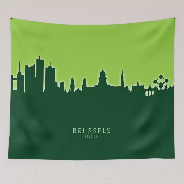 Item preview, Brussels Belgium Skyline designed and sold by ArtPrints.