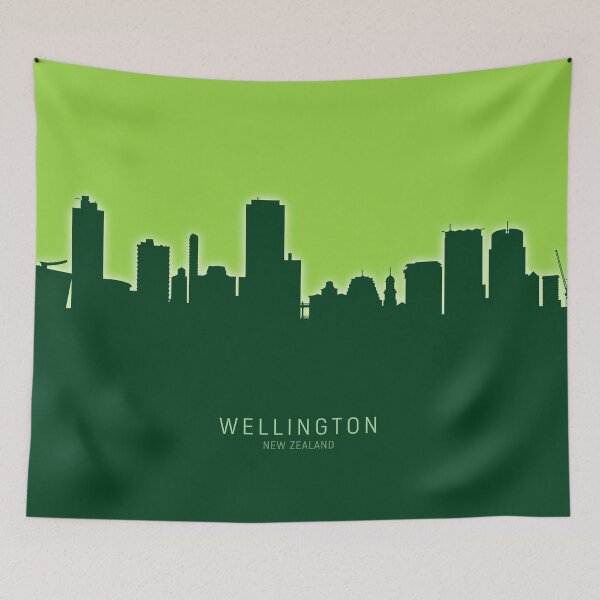 Item preview, Wellington New Zealand Skyline designed and sold by ArtPrints.