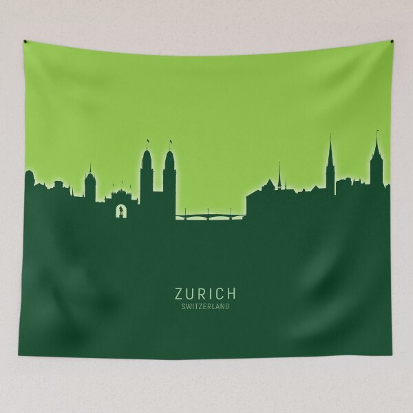 Item preview, Zurich Switzerland Skyline designed and sold by ArtPrints.