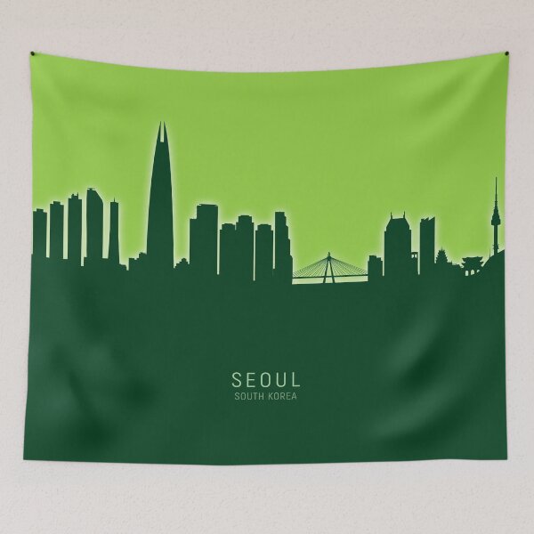 Item preview, Seoul Skyline South Korea designed and sold by ArtPrints.