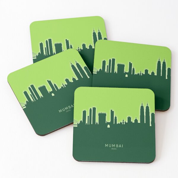 Artikelvorschau, Skyline von Mumbai, Indien, Bombay entworfen und verkauft von ArtPrints.