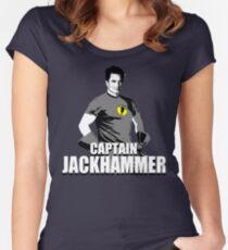 CAPTAIN JACKHAMMER Women's Fitted Scoop T-Shirt