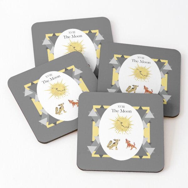 Item preview, The Moon Tarot Card vector triangle art designed and sold by felinedreams.