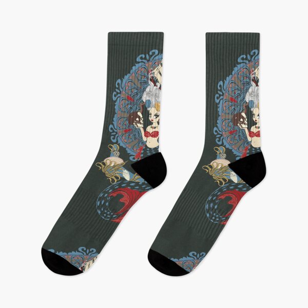 Item preview, Rococo mermaid art nouveau  designed and sold by AnnArtshock.