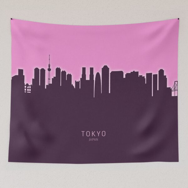 Artikelvorschau, Tokyo Japan Skyline entworfen und verkauft von ArtPrints.