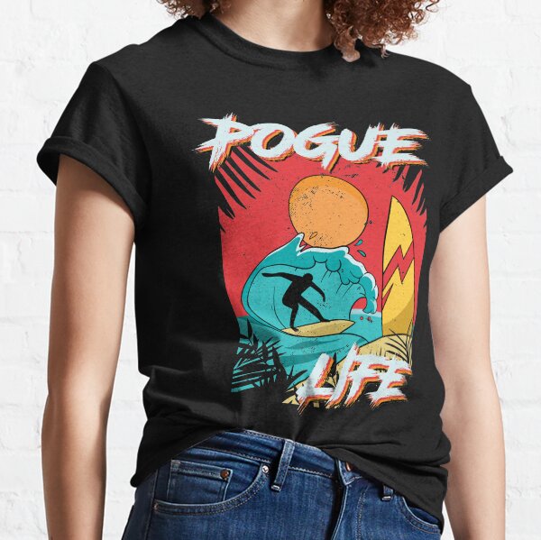 Pogue Life Outer Banks Retro Surf Camiseta clásica