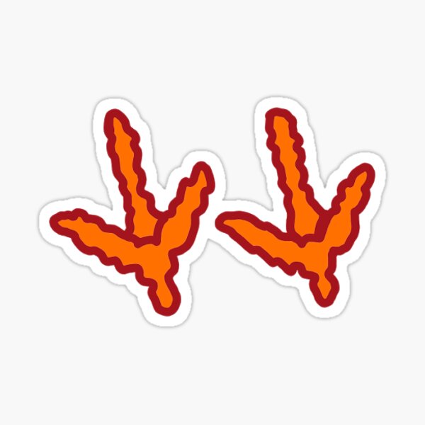 Virginia Tech Hokie Feet Sticker