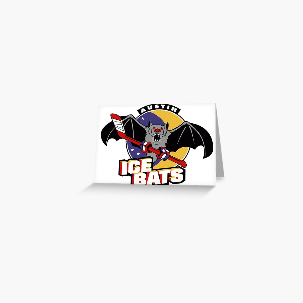 "Austin Ice Bats Vintage Hockey Logo" Greeting Card for Sale by