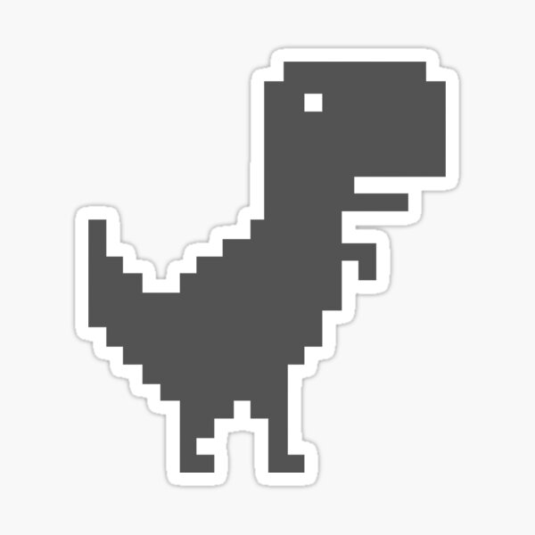 Pixel T-Rex Sticker