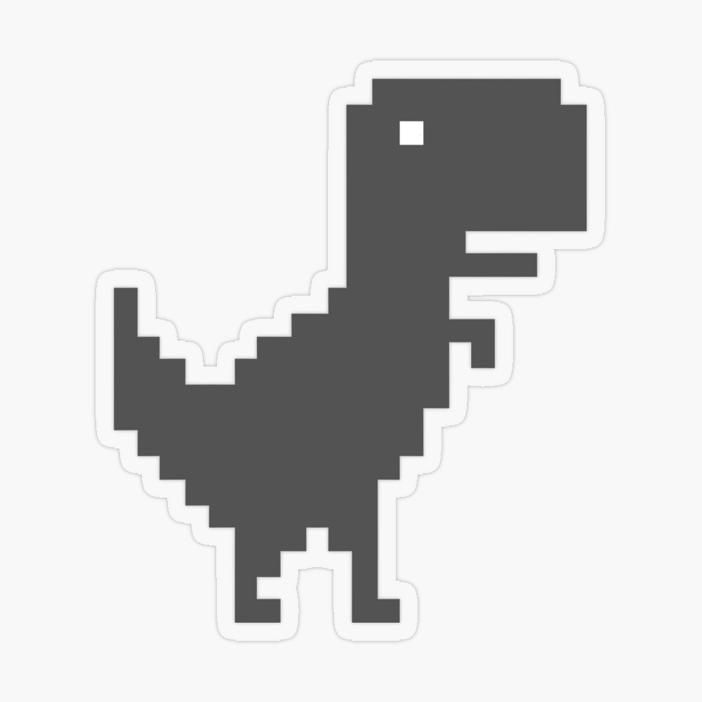 Google Offline Dinosaur Game Canvas Print for Sale by DannyAndCo