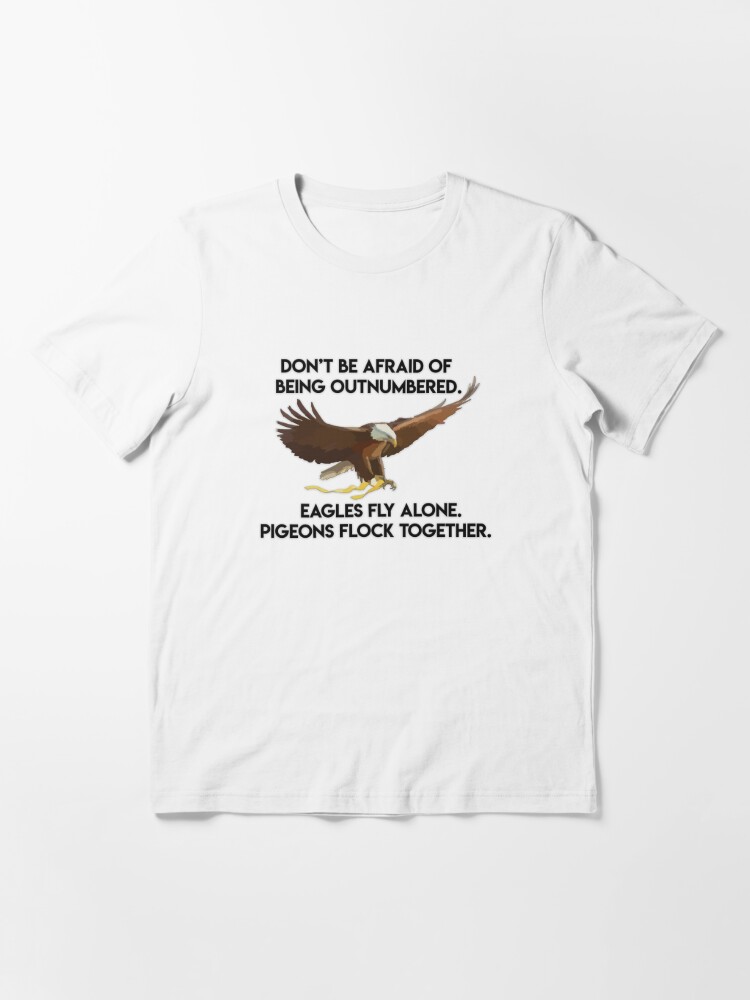 Eagles don't fly with pigeons' Unisex Baseball T-Shirt