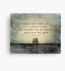 paddle your own canoe Canvas Print